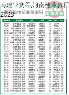 河南建业赛程,河南建业赛程表2023